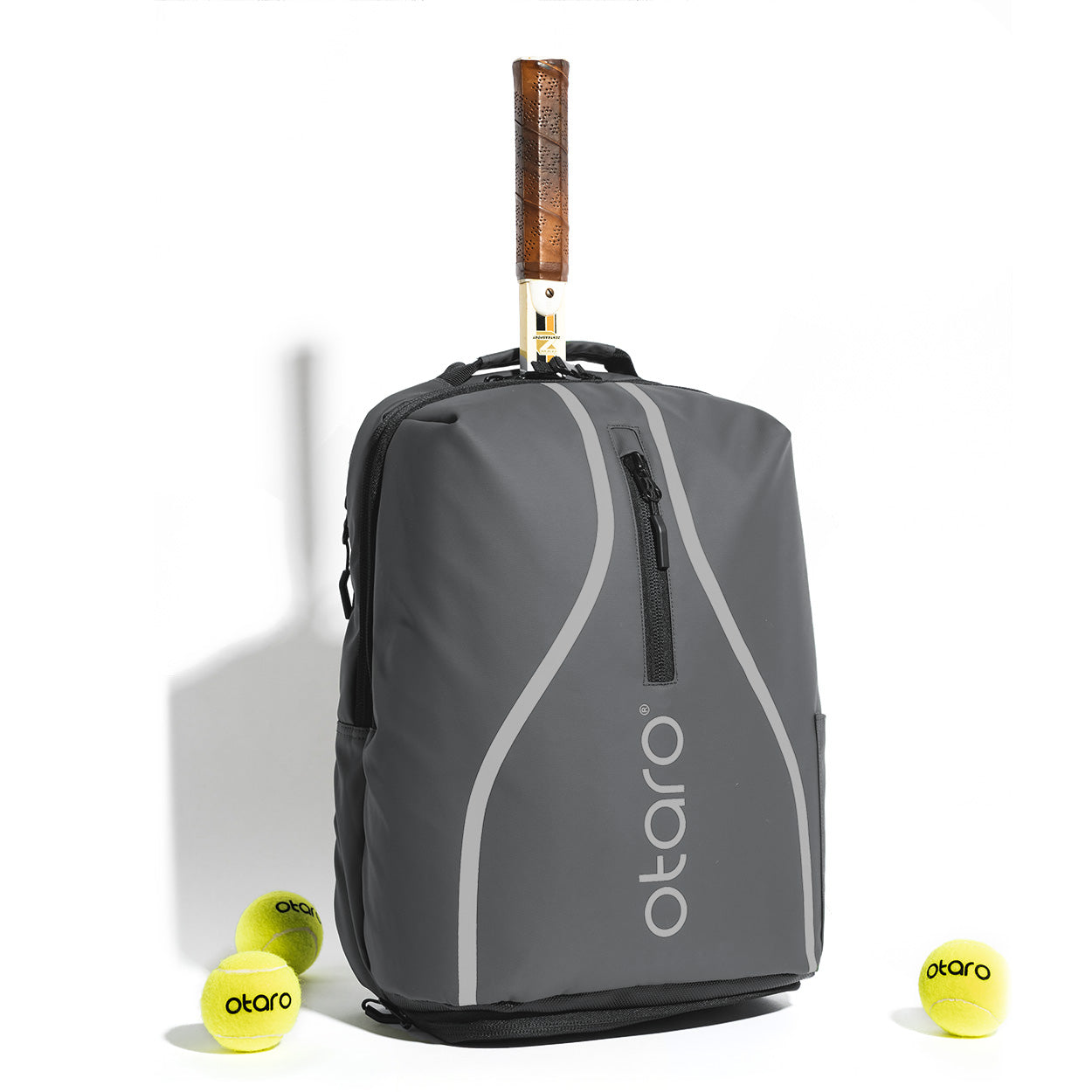 Otaro Tennisrucksack mit Schuhfach Classic - Haifischgrau