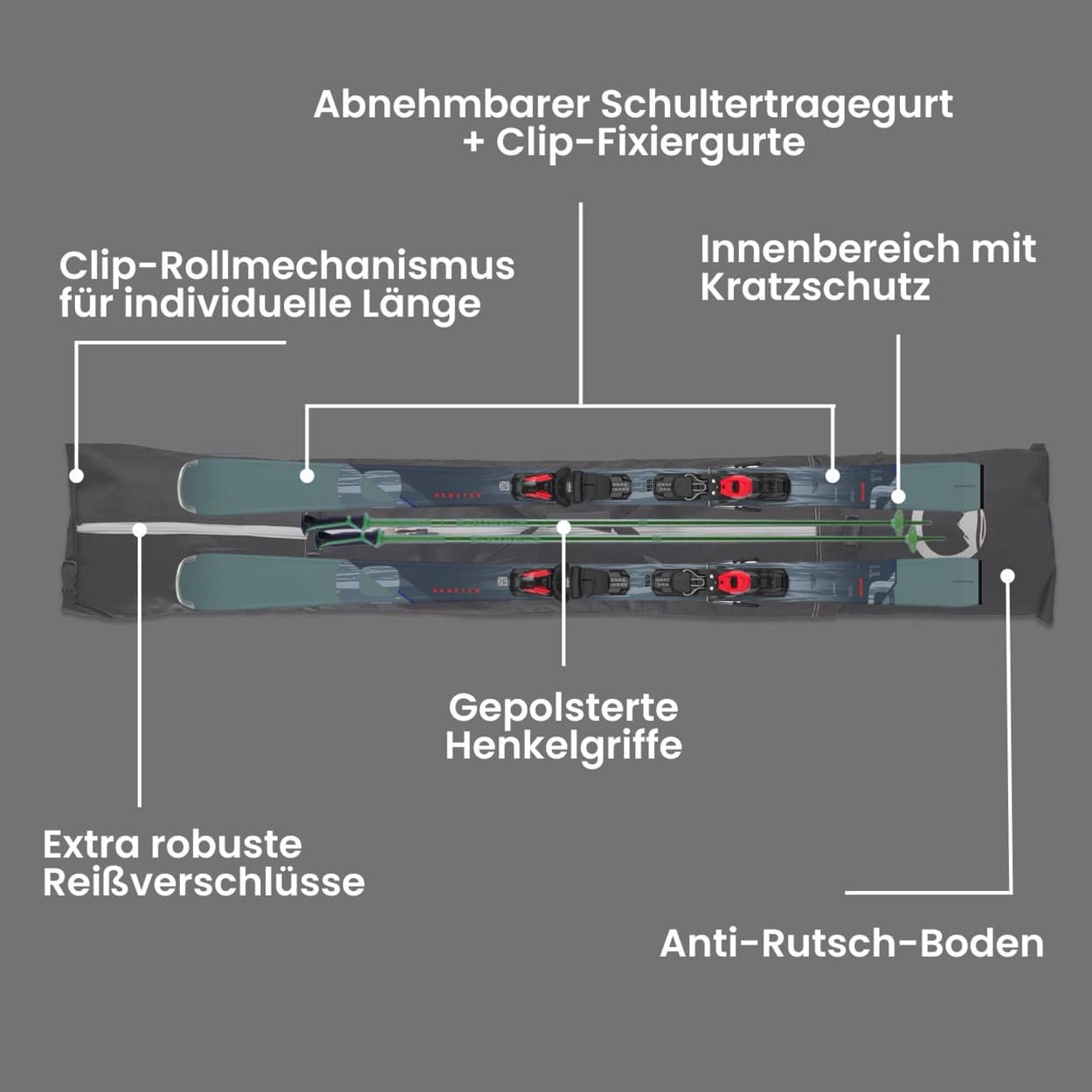 Skischuhtasche & Skitasche | Classic-Set für 2 Paar