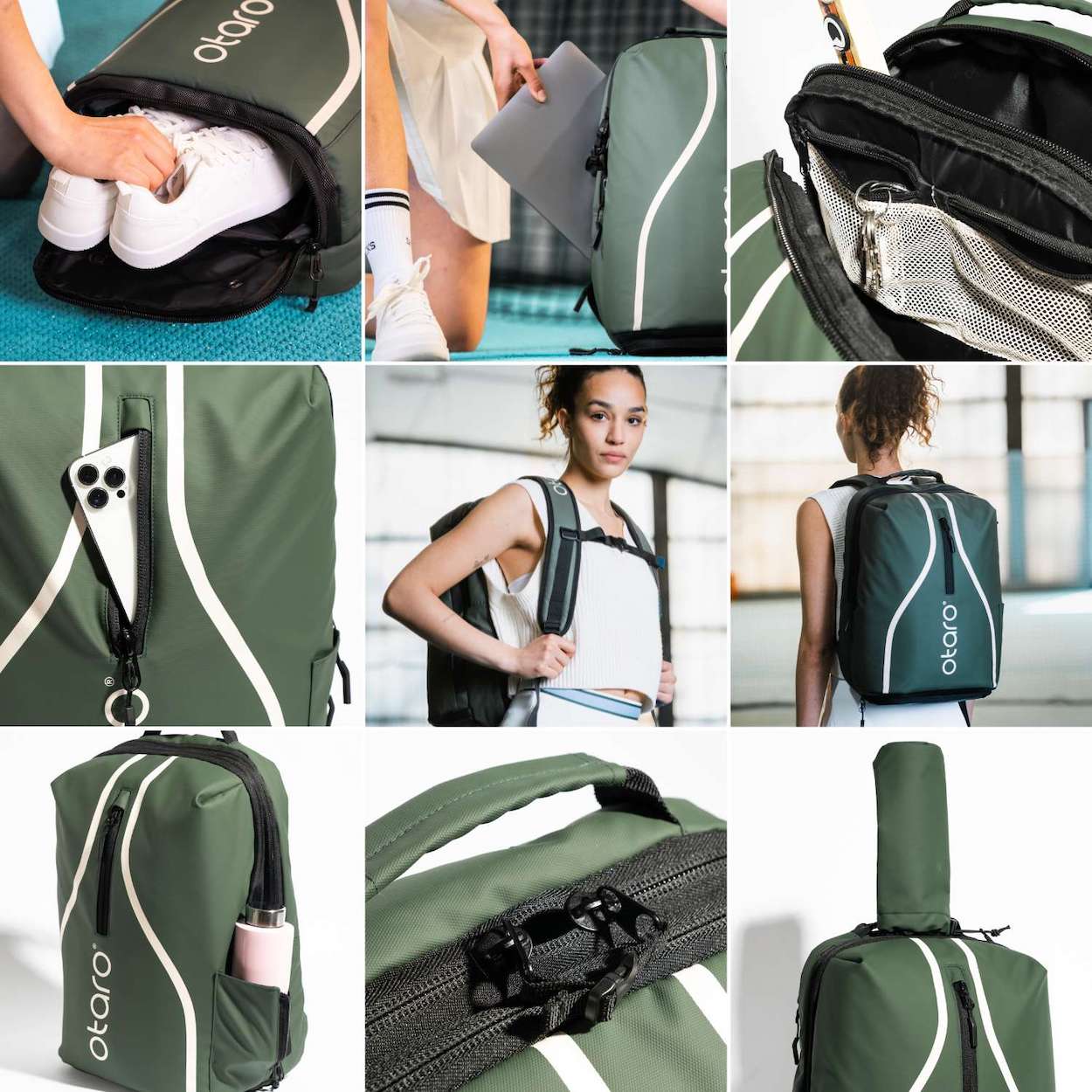 Multifunktionalen 3 in 1 Sportrucksack mit Schuhfach für Tennis und andere Sportarten