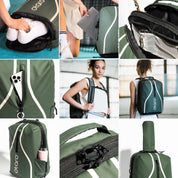 Multifunktionalen 3 in 1 Sportrucksack mit Schuhfach für Tennis und andere Sportarten