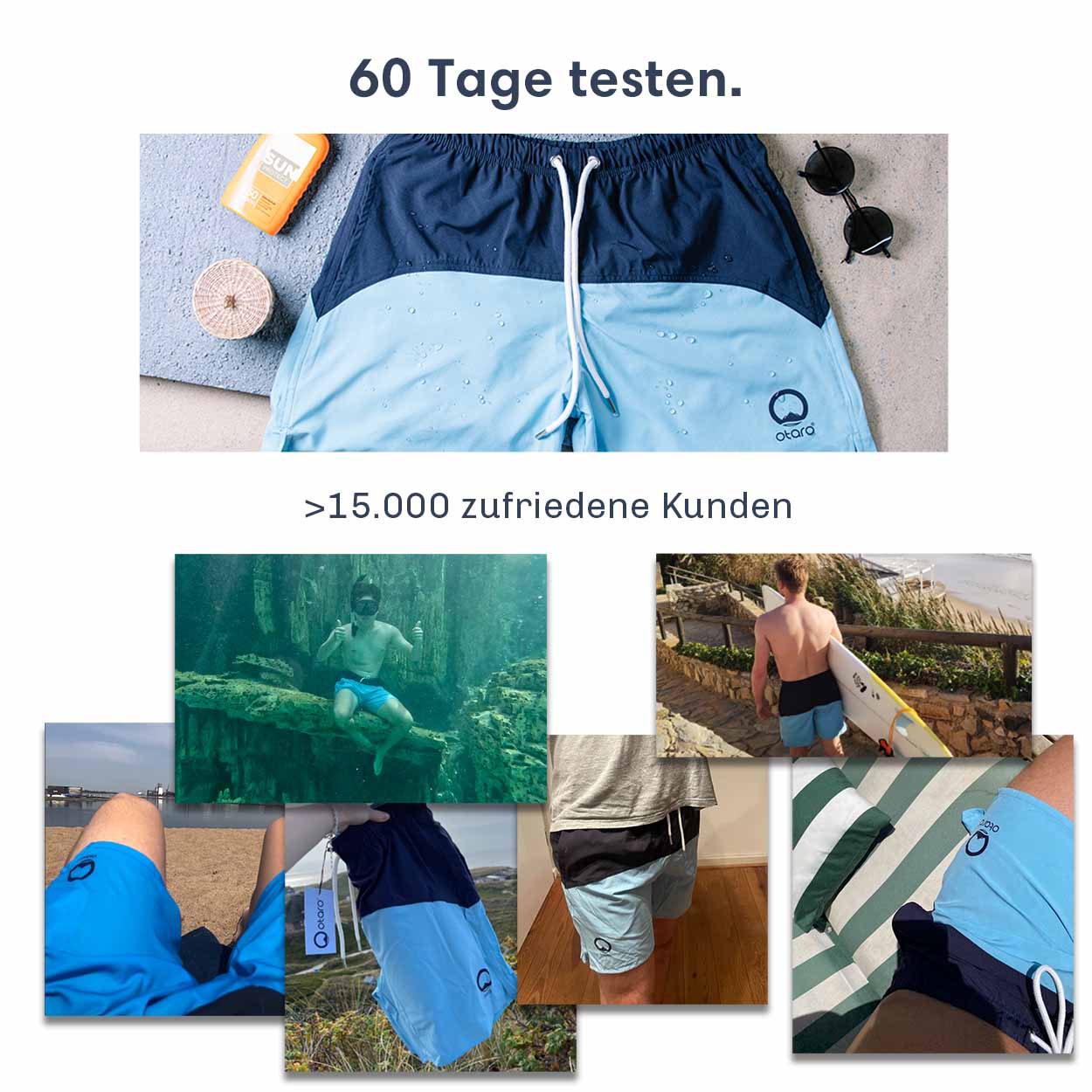 Badehose für Herren | Plastikfreie Verpackung