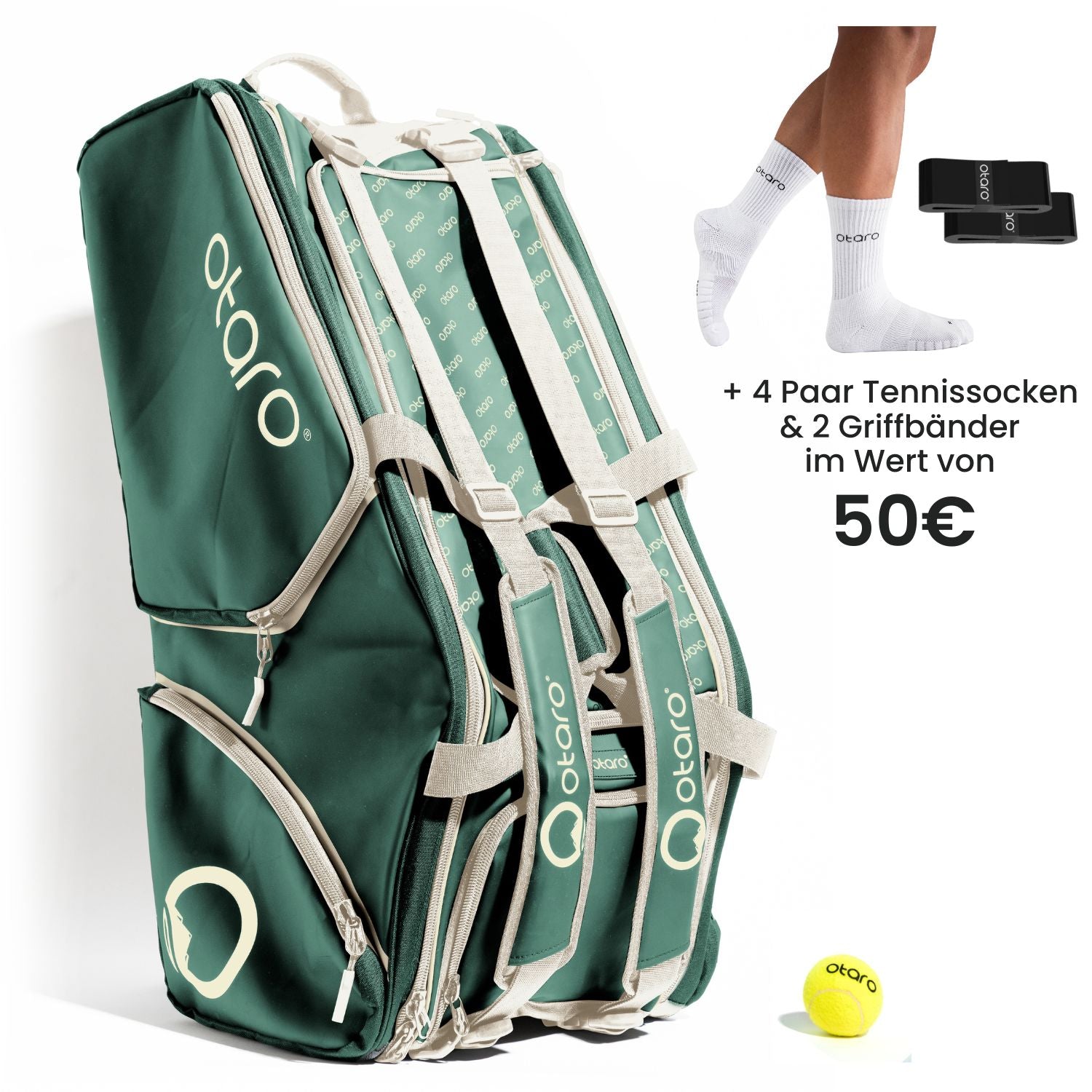 Aktion: Tennistasche 82L + 4 Paar Tennissocken + 2 Overgrips | Limitiertes Angebot