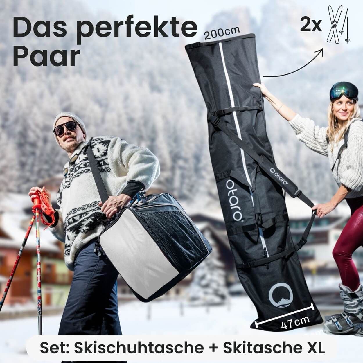 Skischuhtasche & Skitasche | Classic-Set für 2 Paar