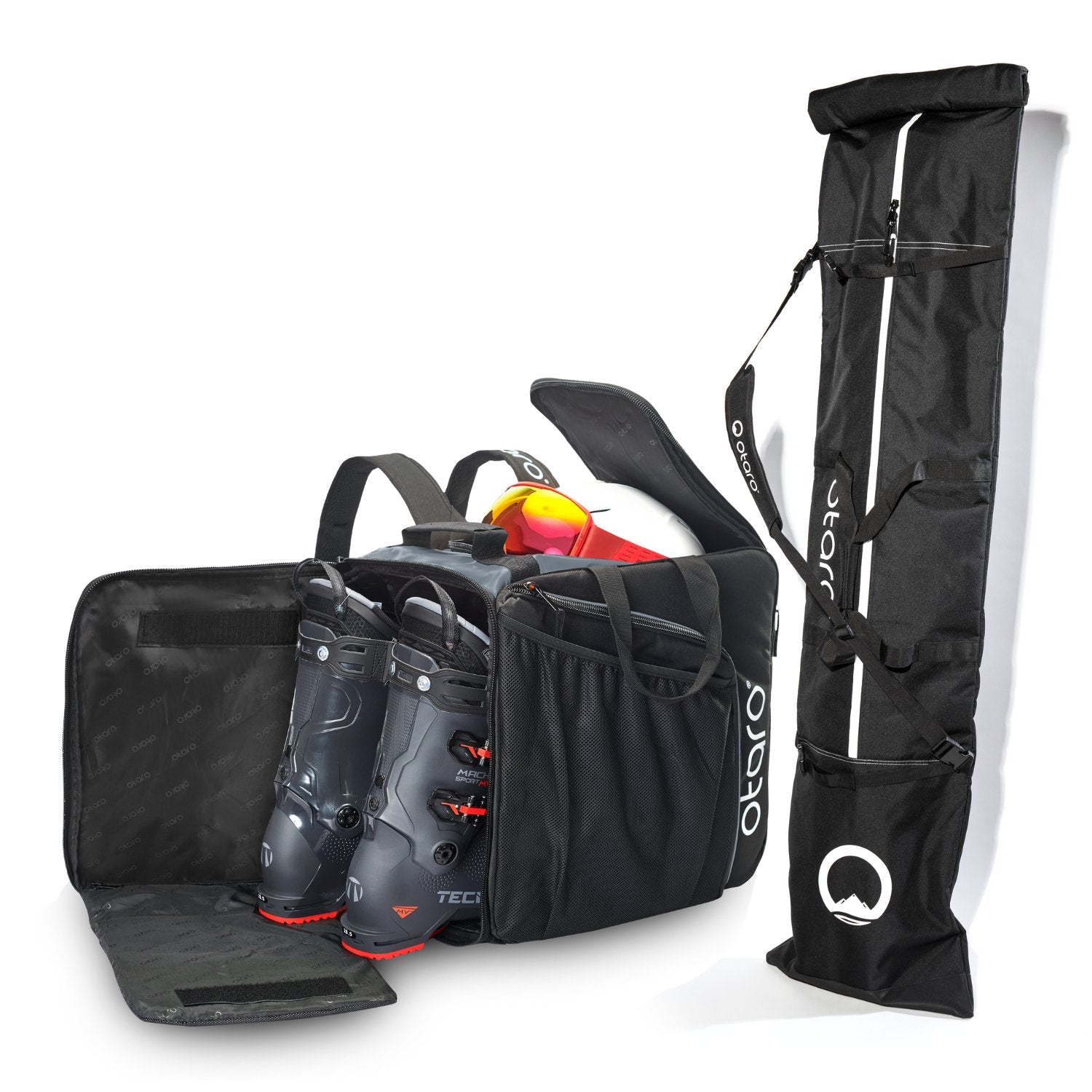 skischuh aufbewahrung Skischuhtasche & Skitasche Pro-Set für 2 Paar Ski