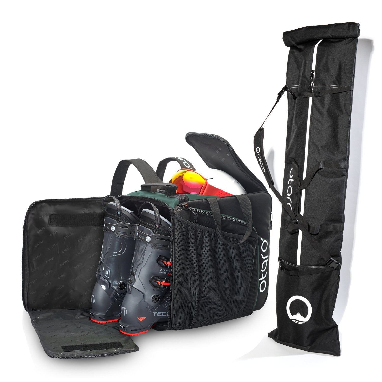 Set Ski boot bag ski bag Pro set for 2 pairs of skis