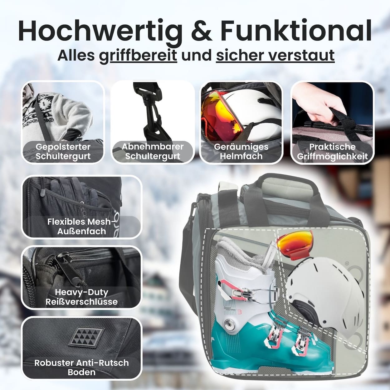 Otaro Skischuhtasche Kids 27L – Funktionen im Überblick