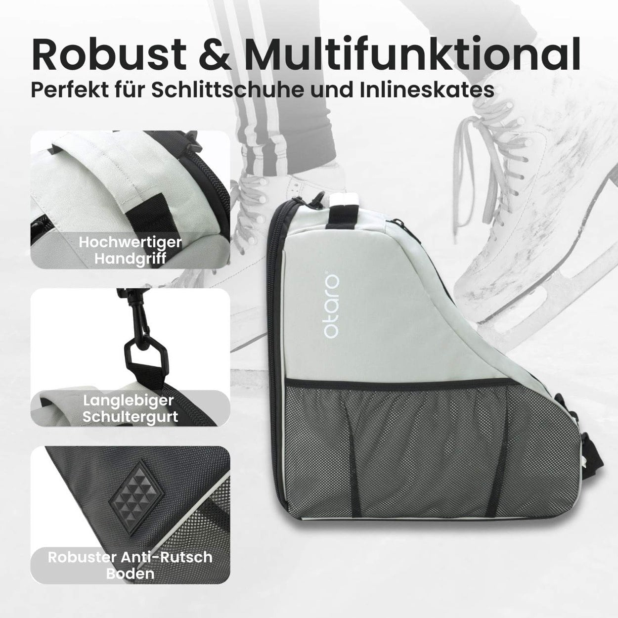 Otaro Schlittschuhtasche mit Schultergurt Classic 21L – mit Schultergurt