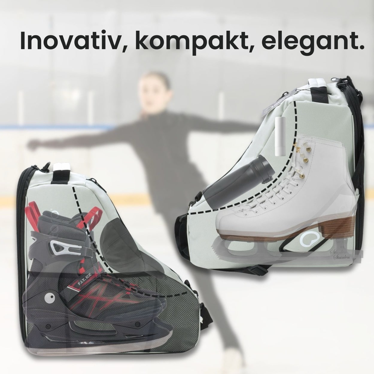 Otaro Schlittschuhtasche mit Schultergurt Classic 21L – Produktansicht 4