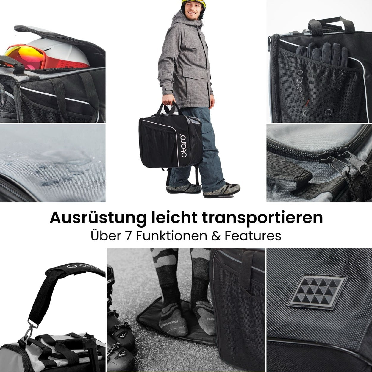 Skischuhtasche & Skitasche | Classic-Set für 1 Paar Ski-Long