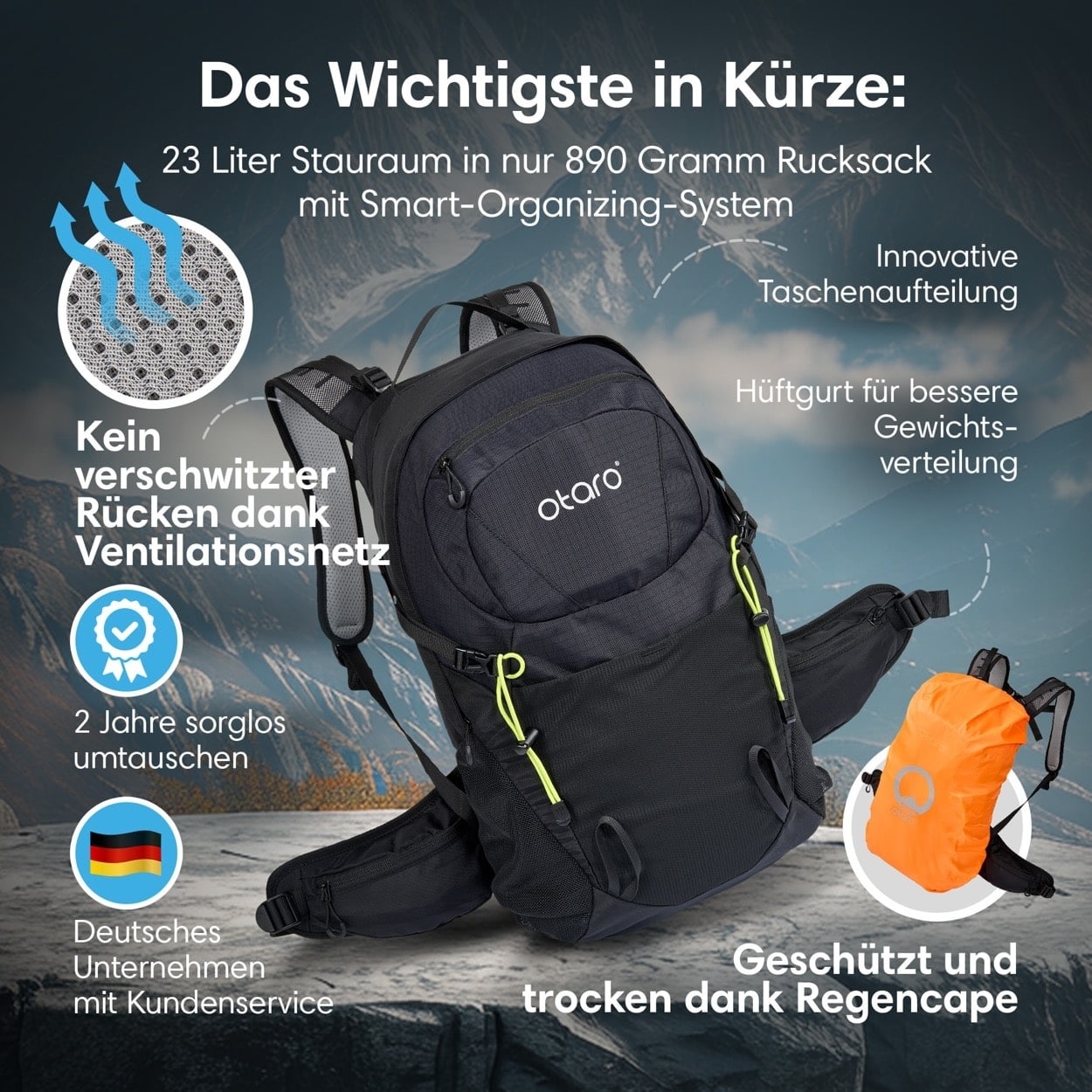 Aktion: Wanderrucksack 23L + Multifunktionstuch