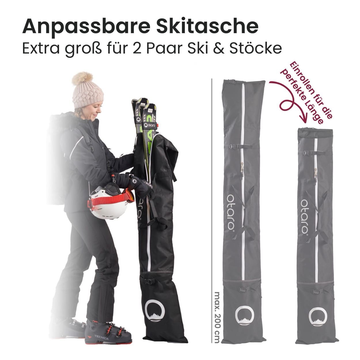 Set: Skischuhtasche & Skitasche | Classic-Set für 2 Paar Ski