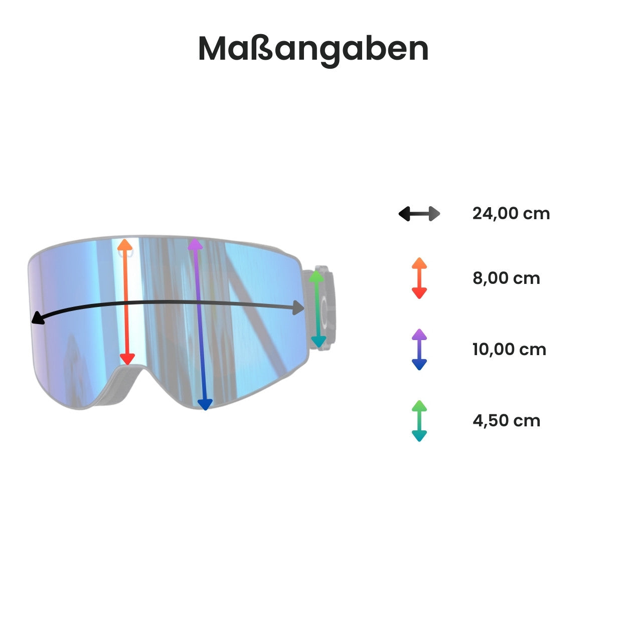 Skibrille mit Magnet-Wechselglas | Blau & Gelb