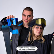 Skibrille mit Magnet-Wechselglas | Blau & Gelb