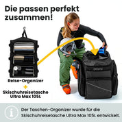 Hängender Reise-Organizer | 3-Ebenen mit Kompression
