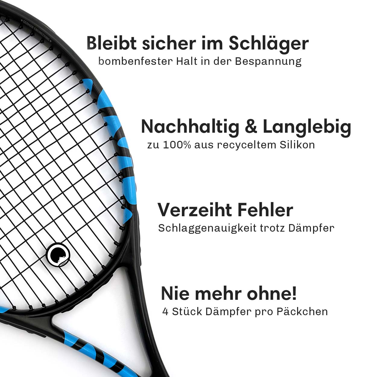 5er Set Tennis-Stoßdämpfer Aus Silikon – Reduziert Vibrationen, Für Freizeit & Profis, Bunt