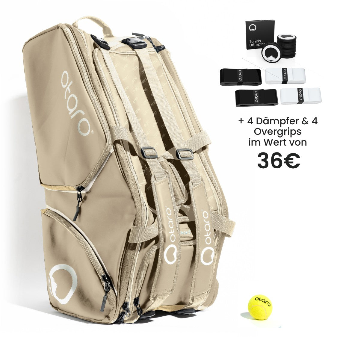 Aktion: Tennistasche 82L + 4 Dämpfer + 4 Overgrips | Limitiert auf 100 Stk.