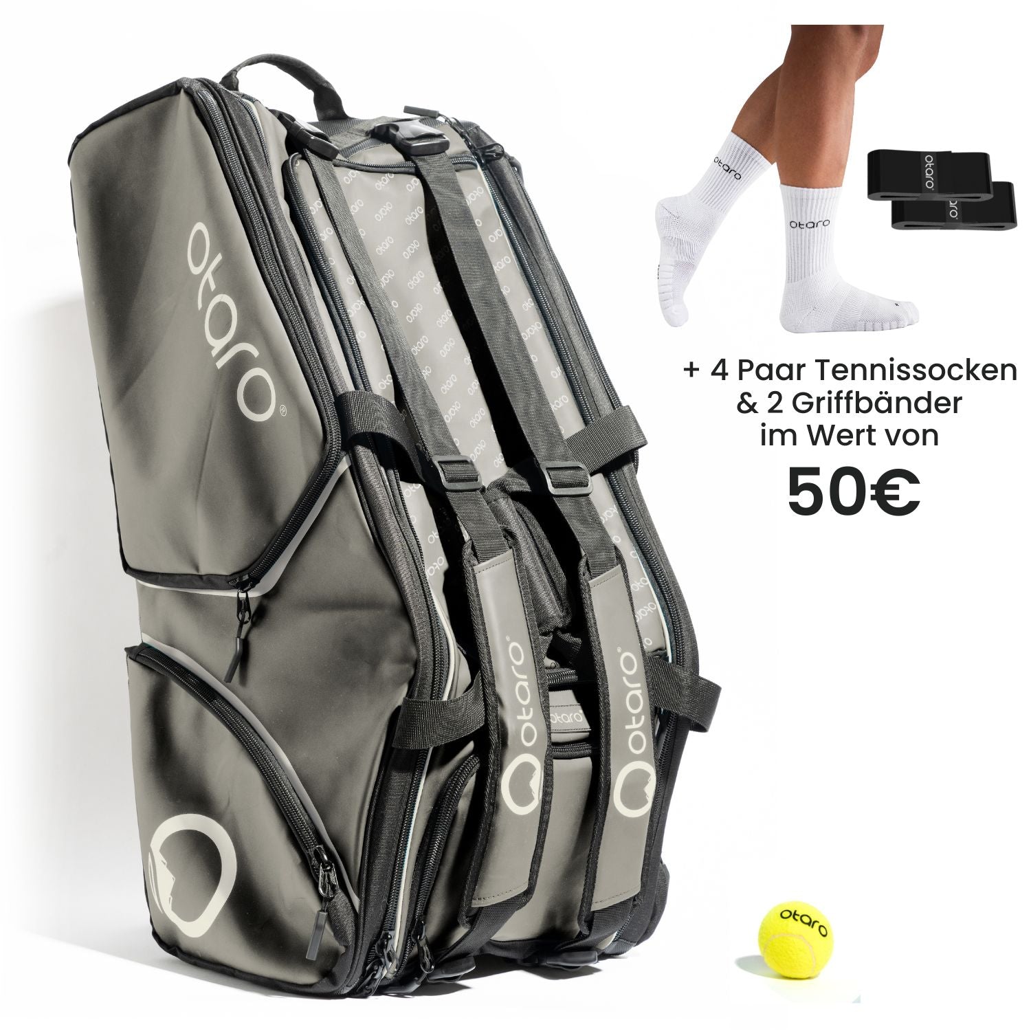 Aktion: Tennistasche 82L + 4 Paar Tennissocken + 2 Overgrips | Limitiertes Angebot