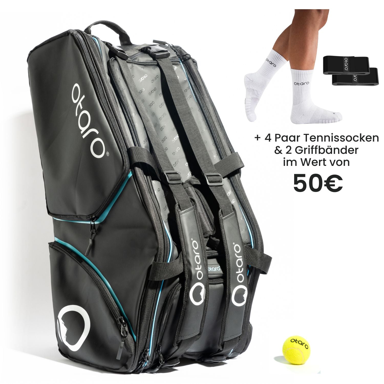 Aktion: Tennistasche 82L + 4 Paar Tennissocken + 2 Overgrips | Limitiertes Angebot