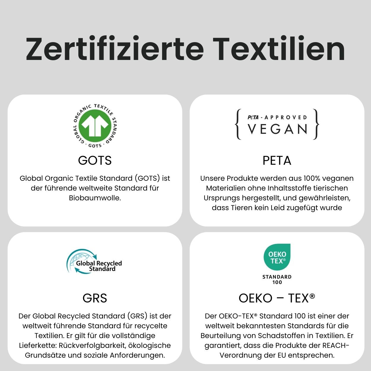 Otaro Bekleidung – Zertifizierungen und Prüfsiegel