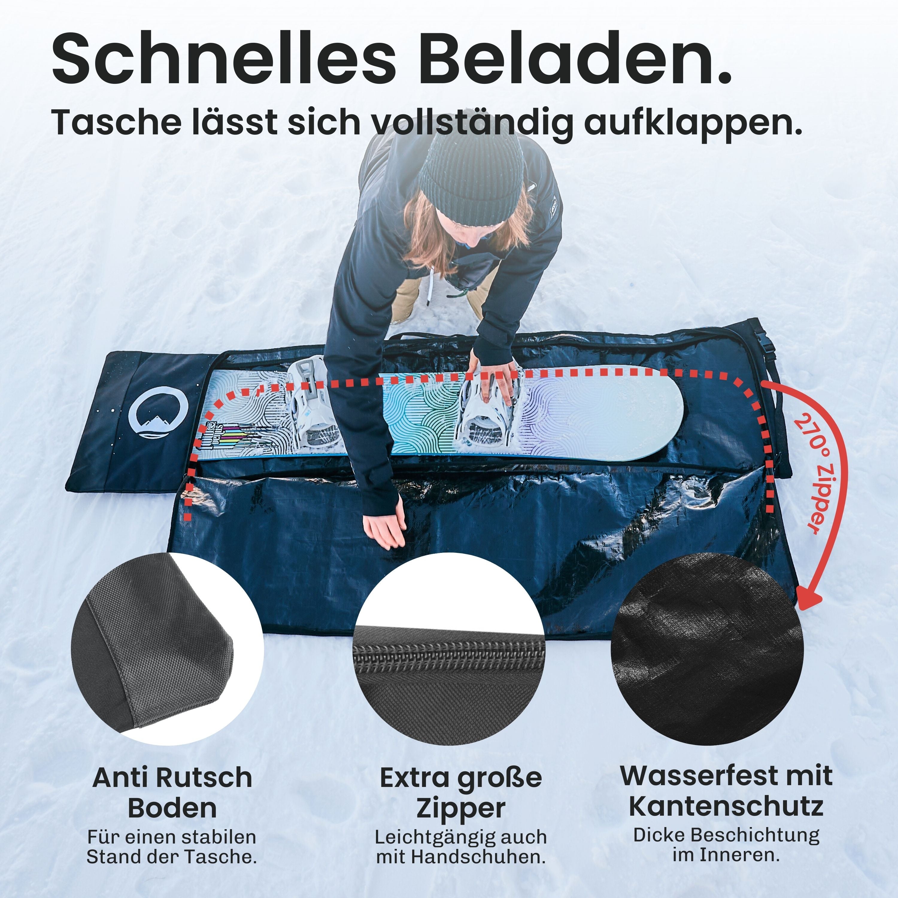 Snowboardtasche mit Schultergurt | 180cm