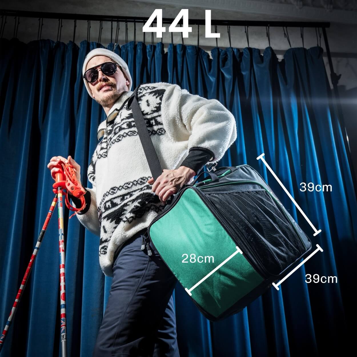Paar-Bundle: 2x Skischuhtasche zum Umhängen | CLASSIC 44L